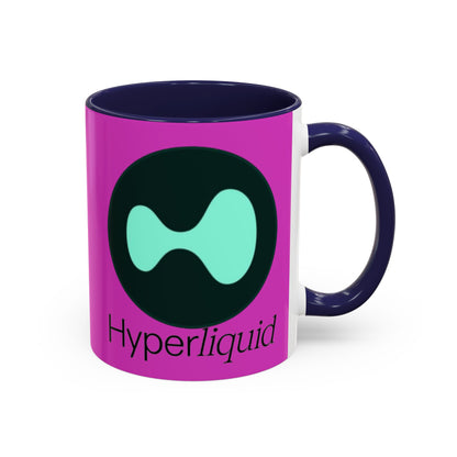 Hyperliquid Black font Pink Accent Mug by cypherpunkgear.com