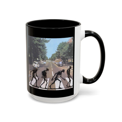 2-sided, Scabby Road Black Accent Mug by CreepyCrafts.boo