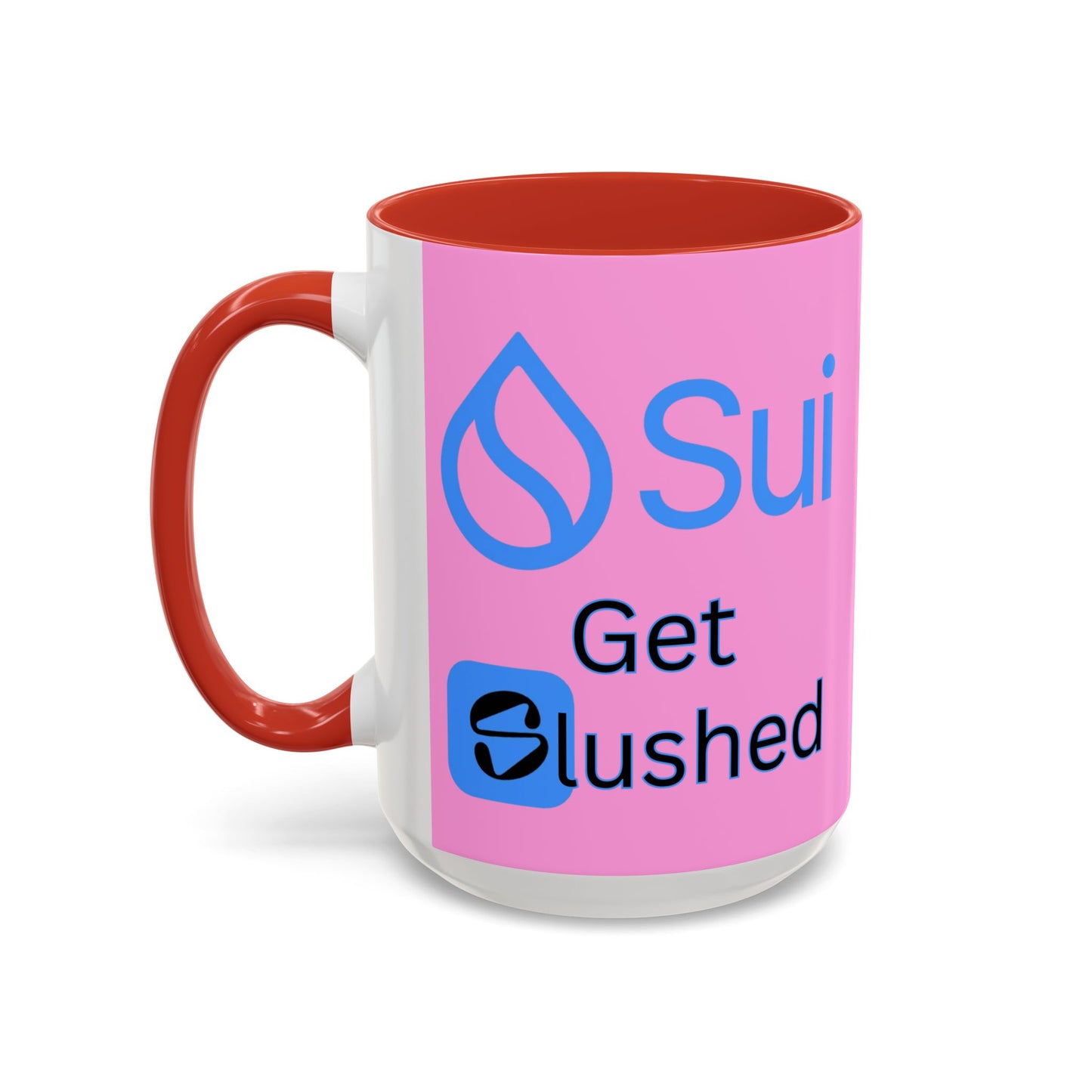 Sui: Get Slushed Pink Accent Mug by cypherpunkgear.com
