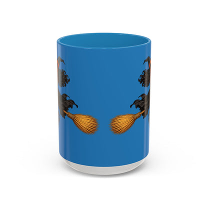 Velvet Vex Blue Accent Mug by CreepyCrafts.boo