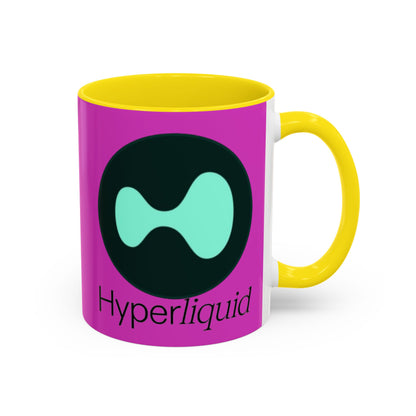 Hyperliquid Black font Pink Accent Mug by cypherpunkgear.com