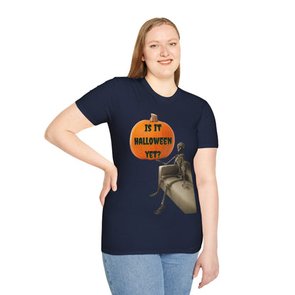 Is it Halloween yet? Skeleton's Pumpkin Dark colors Unisex T-Shirt by CreepyCrafts.boo