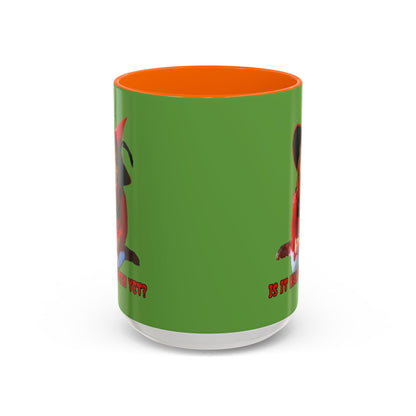 Is it Halloween yet? Green Accent Mug by CreepyCrafts.boo