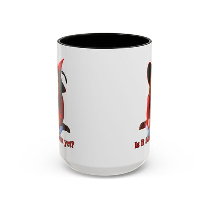 Is it Samhain yet? White Accent Mug by CreepyCrafts.boo