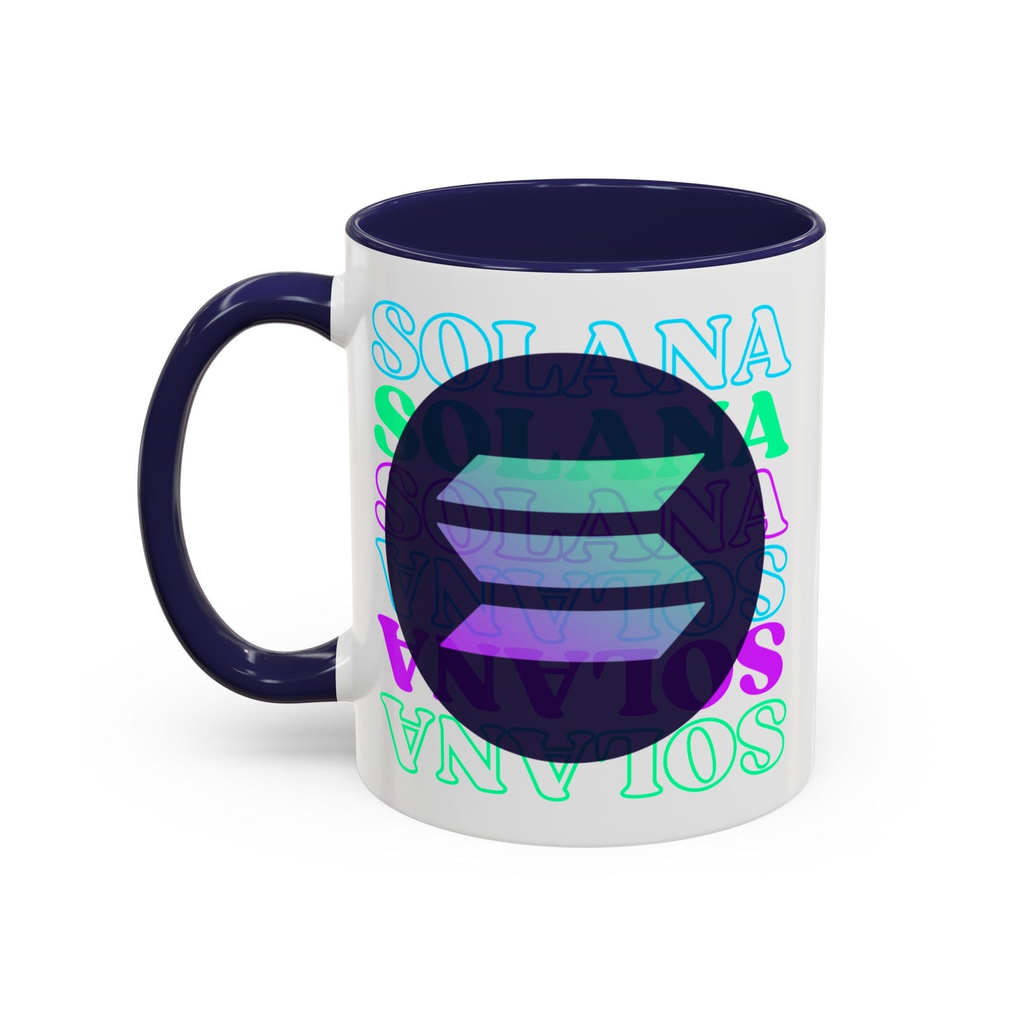Solana Solana Solana (SOL) Accent Mug by cypherpunkgear.com