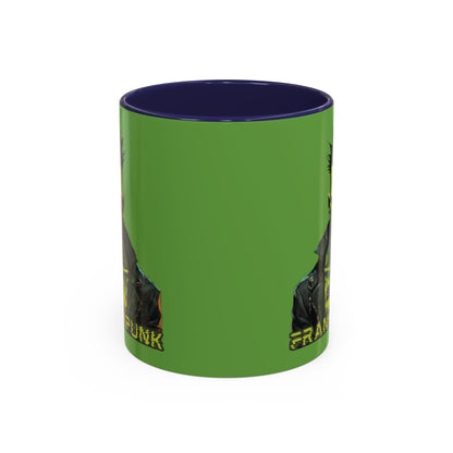 Frankenpunk Green Accent Mug by CreepyCrafts.boo