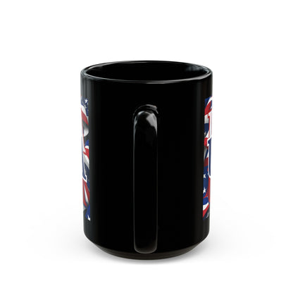 USA BLfont Center Patriot Black Mug by cypherpunkgear