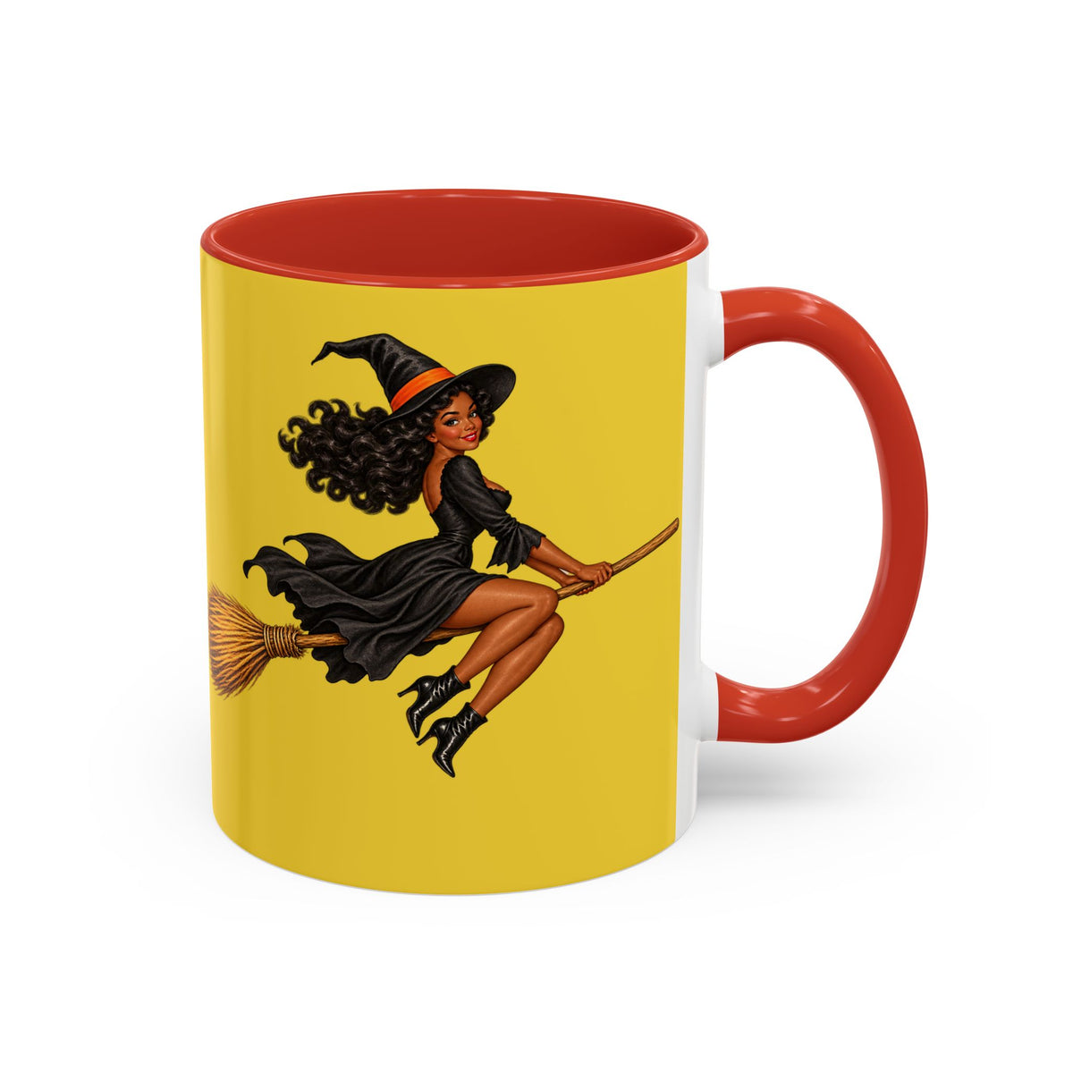 Velvet Vex Yellow Accent Mug by CreepyCrafts.boo