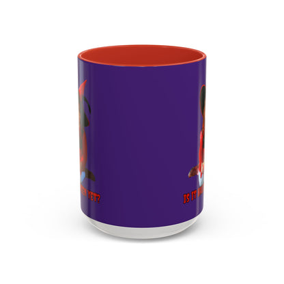 Is it Halloween yet? Dark Purple Accent Mug by CreepyCrafts.boo