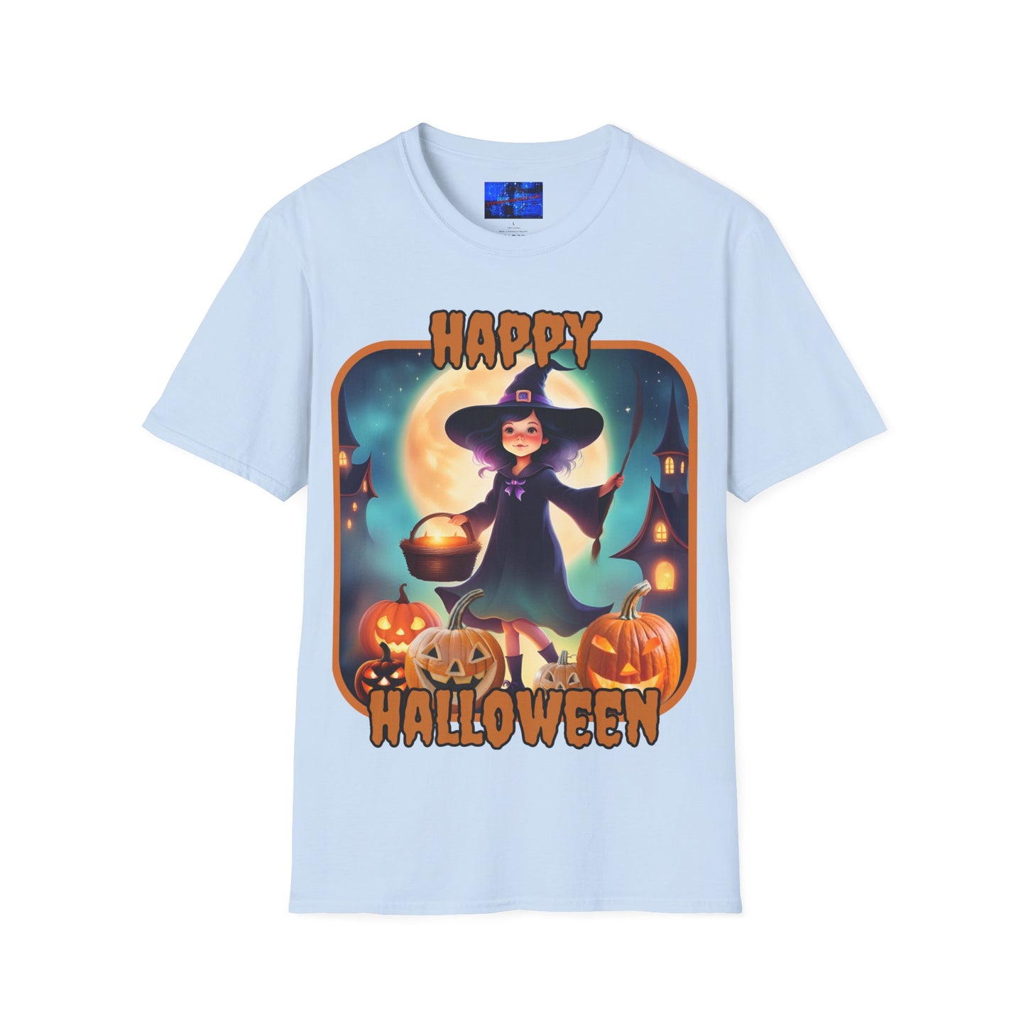 Happy Halloween Little Witch ORfont LTcolors Unisex T-Shirt by cypherpunkgear