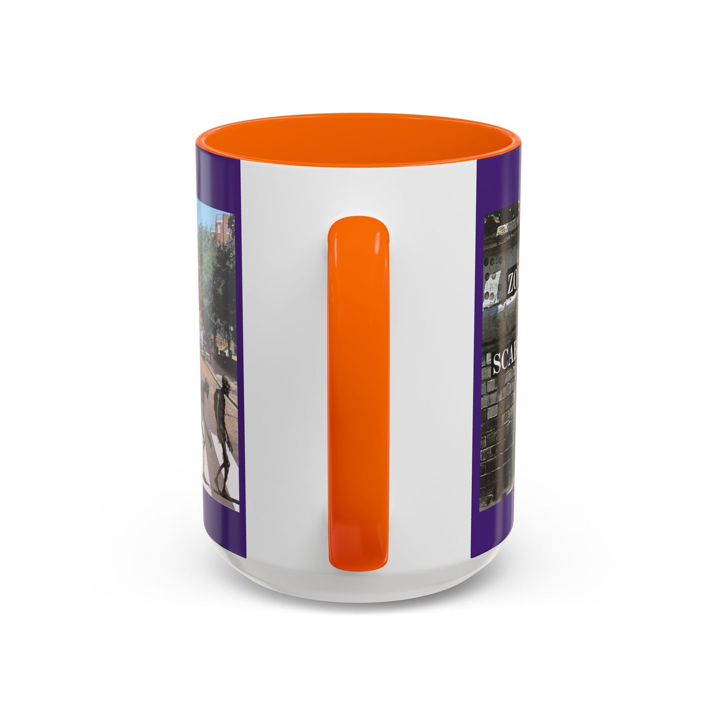 2-sided, Scabby Road Purple Accent Mug by CreepyCrafts.boo
