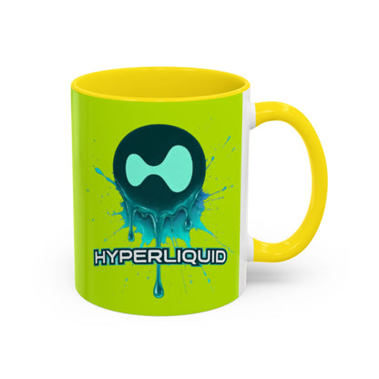 HYPE Drip Yellow Accent Mug by cypherpunkgear.com