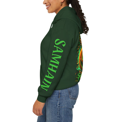 Blessed Samhain Green Jack Hoodie Unisex Hooded Sweatshirt by cypherpunkgear