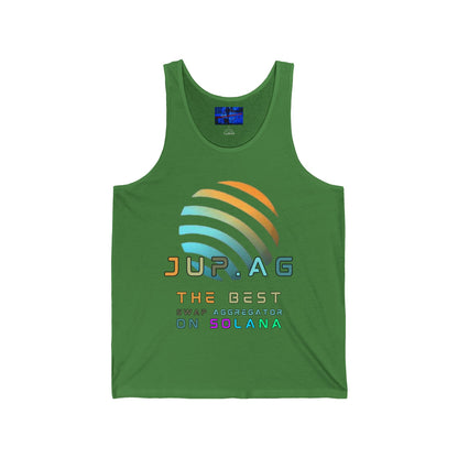 Jupiter (JUP) the best aggregator on Solana Unisex Jersey Tank Top by cypherpunkgear.com