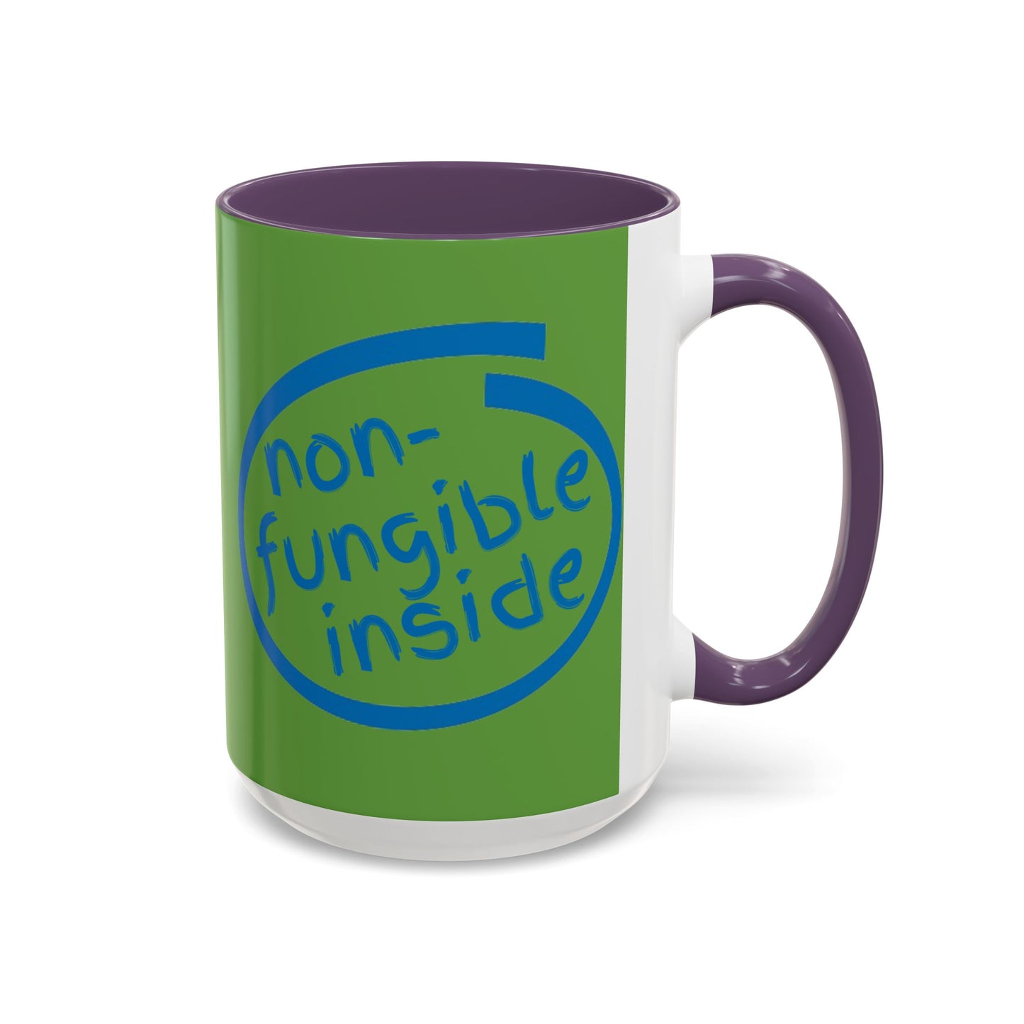 Non-Fungible Inside Green Accent Mug by cypherpunkgear.com