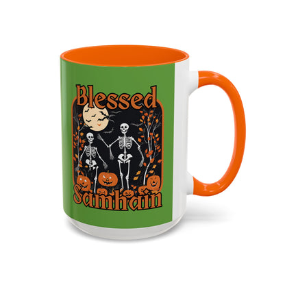 Spooktacular Skeletons of Samhain Accent Mug by CreepyCrafts.boo