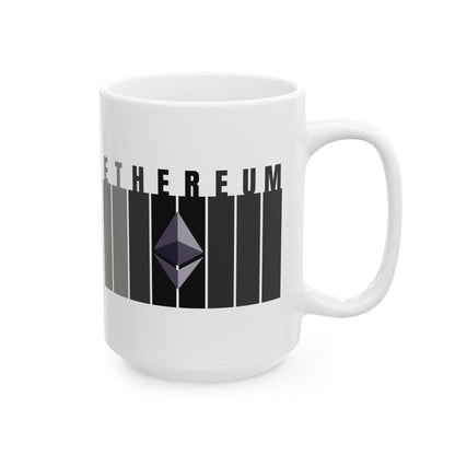 Ethereum (ETH) White Mug by cypherpunkgear