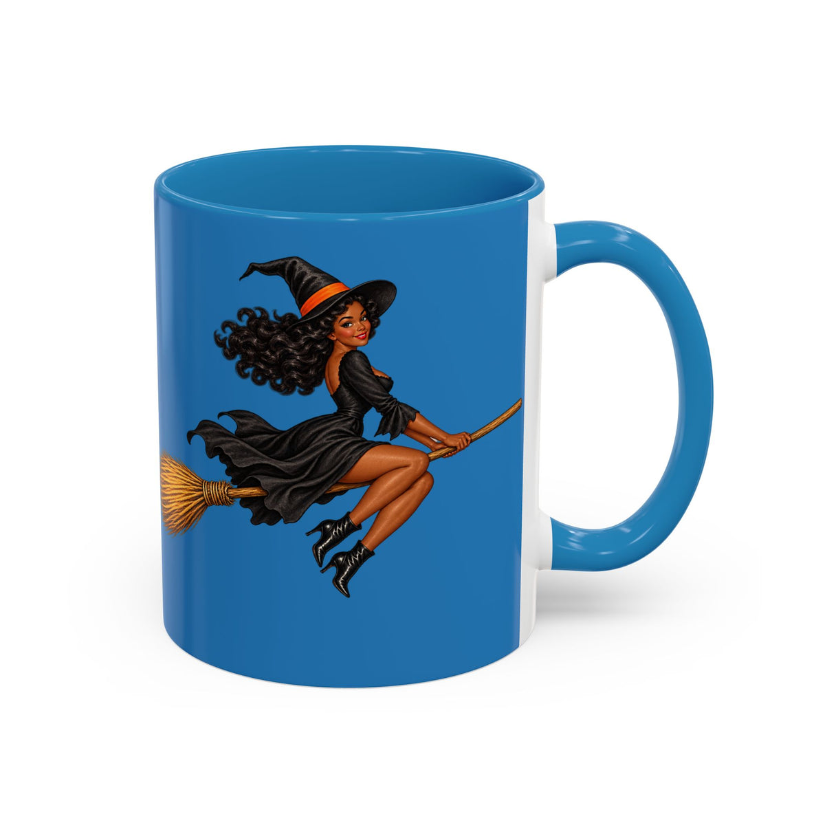 Velvet Vex Blue Accent Mug by CreepyCrafts.boo