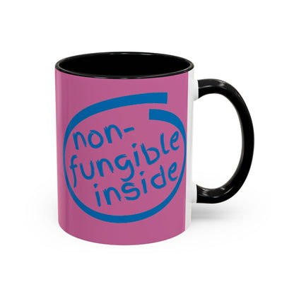 Non-Fungible Inside Pink Accent Mug by cypherpunkgear.com