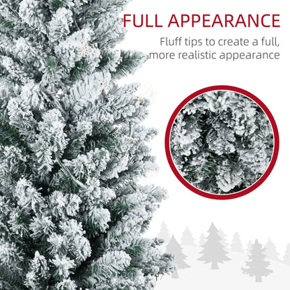 HOMCOM 5' Tall Pre-Lit Slim Noble Fir Artificial Christmas Tree