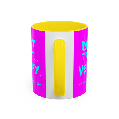 Don't Trust...Verify. Electric Magenta Accent Mug by cypherpunkgear.com