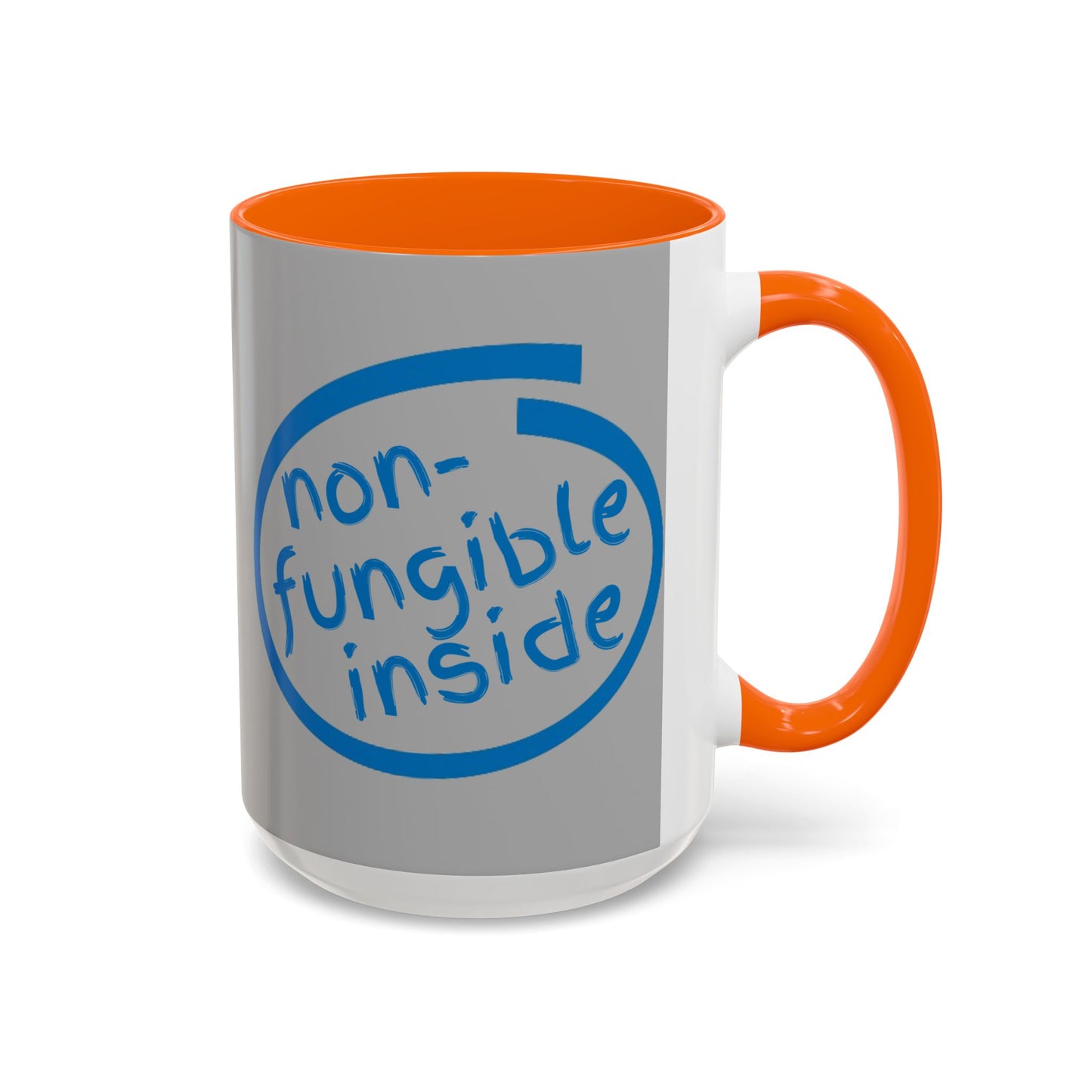 Non-Fungible Inside Grey Accent Mug by cypherpunkgear.com