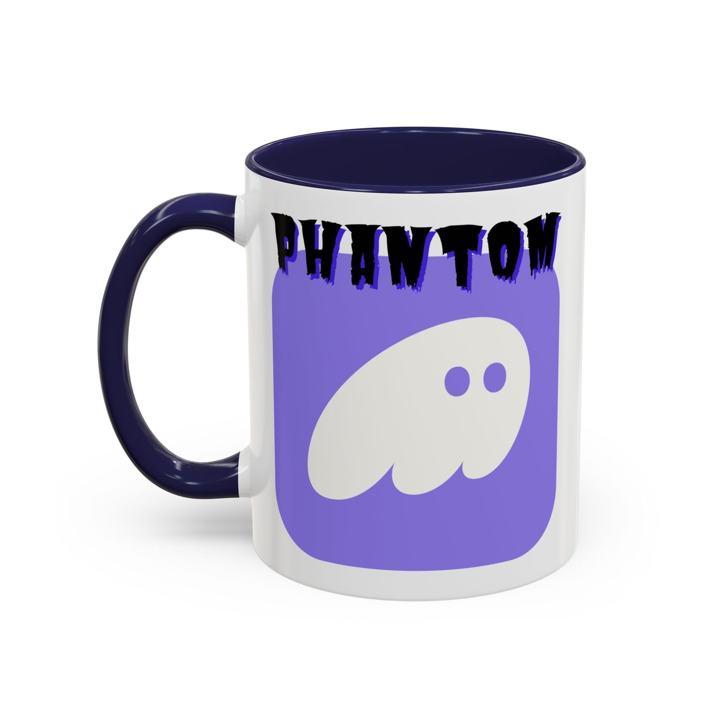 Phantom Hot Wallet White Accent Mug by cypherpunkgear.com