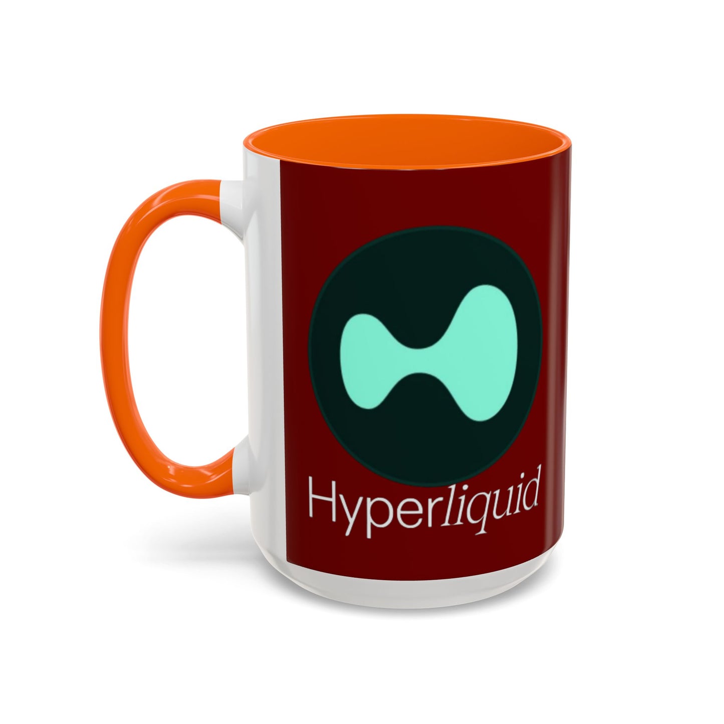 Hyperliquid White font Red Accent Mug by cypherpunkgear.com