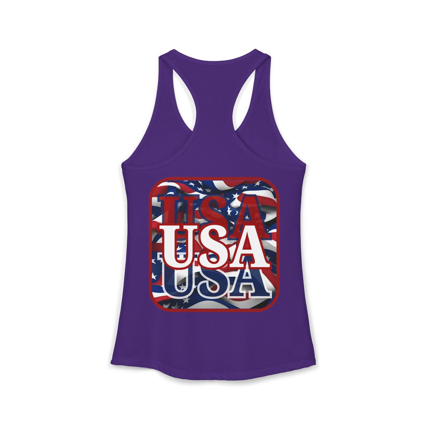 ¡EE.UU! ¡EE.UU! ¡EE.UU! ¡Patriot de 2 caras de cypherpunkgear! Camiseta sin mangas ideal con espalda cruzada para mujer