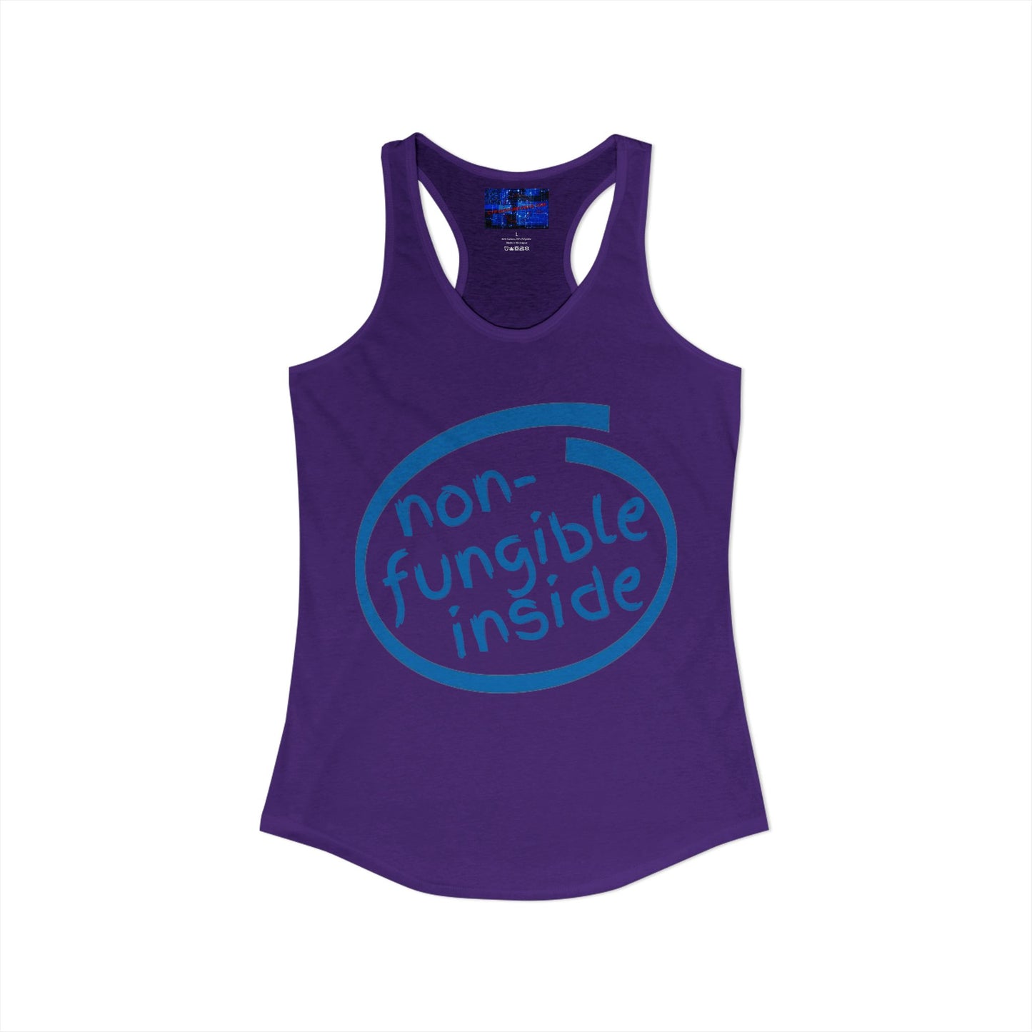 Non-Fungible Inside Women's Racerback Tank Top by cypherpunkgear.com