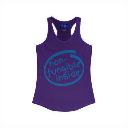 Non-Fungible Inside Women's Racerback Tank Top by cypherpunkgear.com