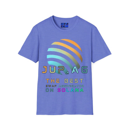 Jupiter (JUP) the best aggregator on Solana Light colors Unisex T-Shirt by cypherpunkgear.com