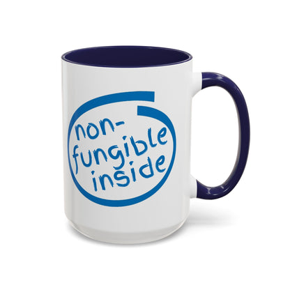 Non-Fungible Inside White Accent Mug by cypherpunkgear.com