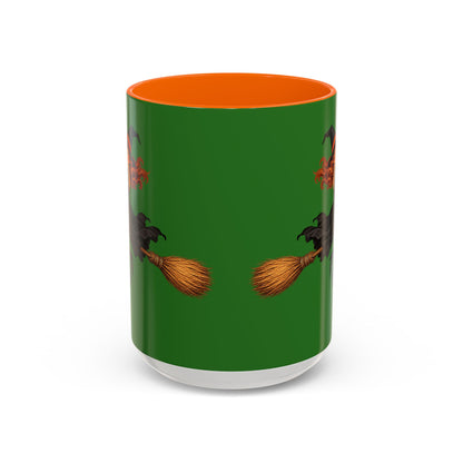 Hazel Hex Green Accent Mug by CreepyCrafts.boo