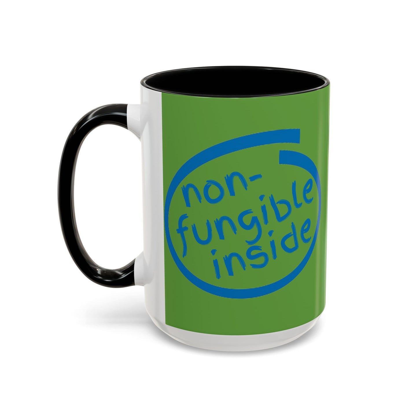 Non-Fungible Inside Green Accent Mug by cypherpunkgear.com
