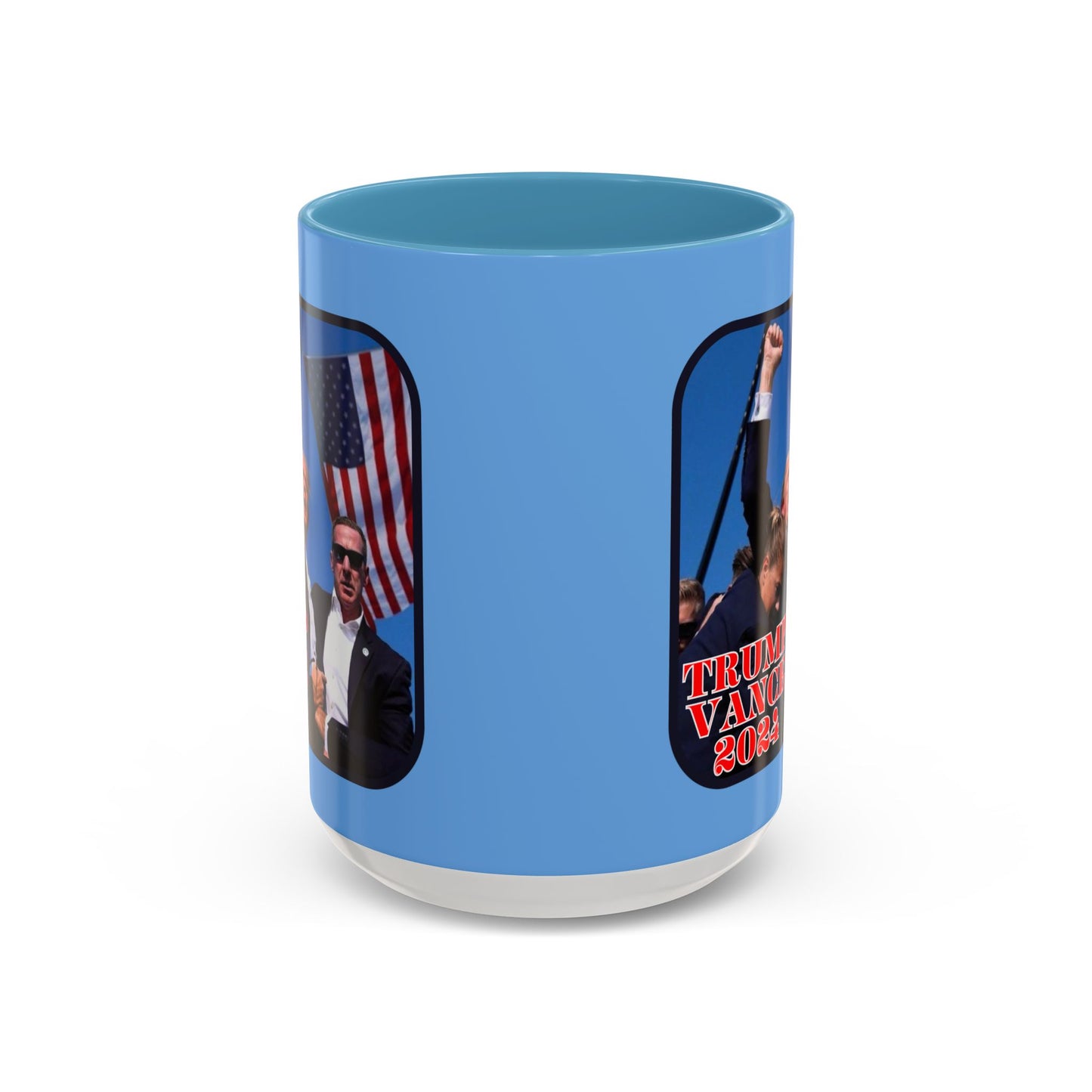 Trump and Vance 2024 Accent Mug by cypherpunkgear