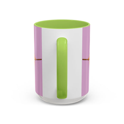 Hazel Hex Pink Accent Mug by CreepyCrafts.boo