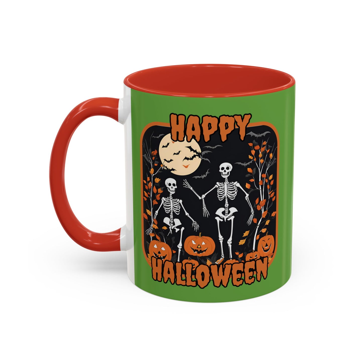 Spooktacular Skeletons of Halloween Accent Mug by cypherpunkgear