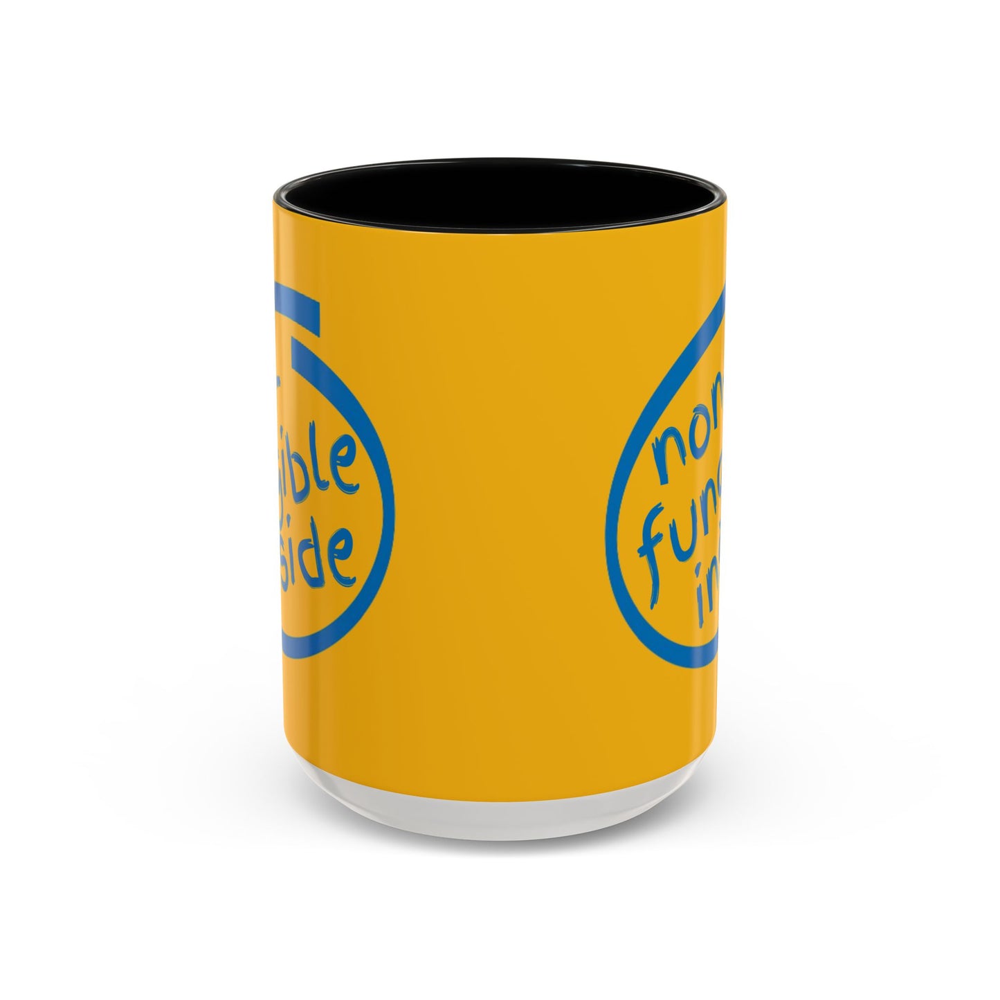 Non-Fungible Inside Yellow Accent Mug by cypherpunkgear.com