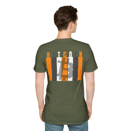 2-sided, Bitcoin (BTC) Decentralized Freedom Dark colors Unisex T-Shirt by cypherpunkgear.com