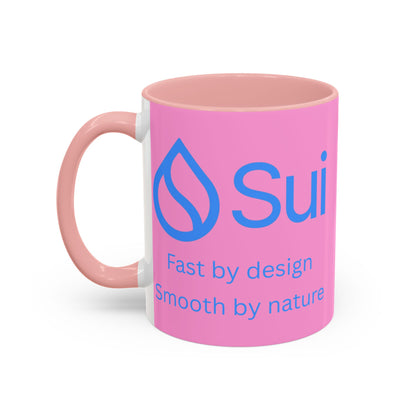 SUI Pink Accent Mug by cypherpunkgear.com