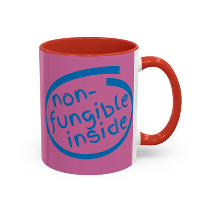Non-Fungible Inside Pink Accent Mug by cypherpunkgear.com
