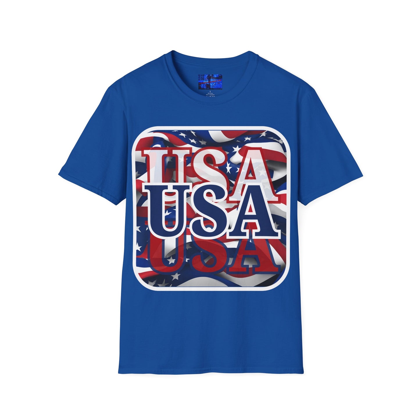 Red White and BLUE USA Patriot Dark colors Unisex T-Shirt by cypherpunkgear.com