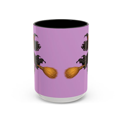 Velvet Vex Pink Accent Mug by CreepyCrafts.boo
