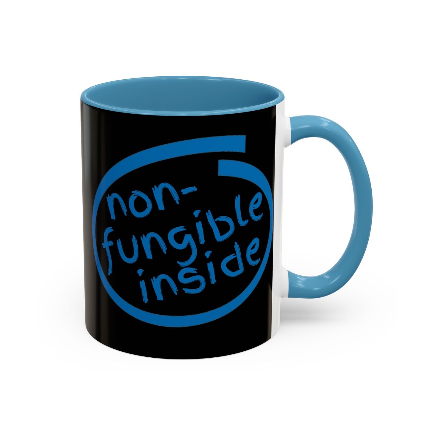 Non-Fungible Inside Black Accent Mug by cypherpunkgear.com