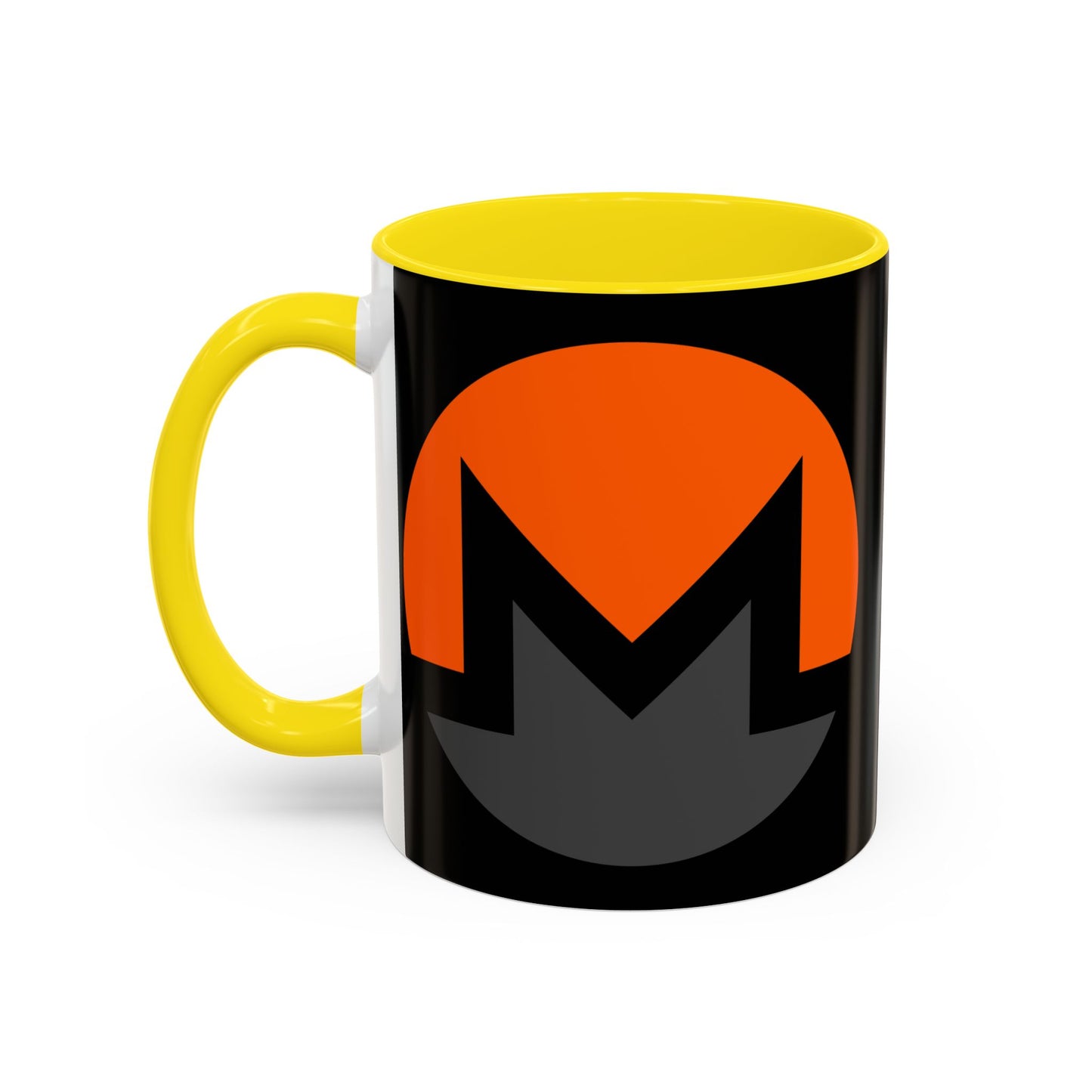 Monero (XMR) Black Accent Mug by cypherpunkgear.com