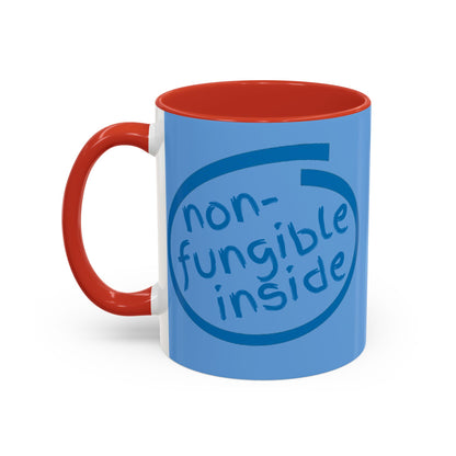 Non-Fungible Inside Light Blue Accent Mug by cypherpunkgear.com