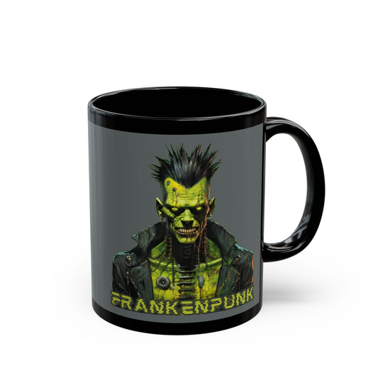 Frankenpunk Grey Mug by CreepyCrafts.boo