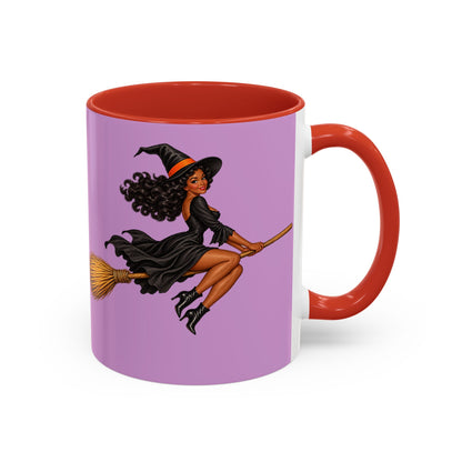Velvet Vex Pink Accent Mug by CreepyCrafts.boo