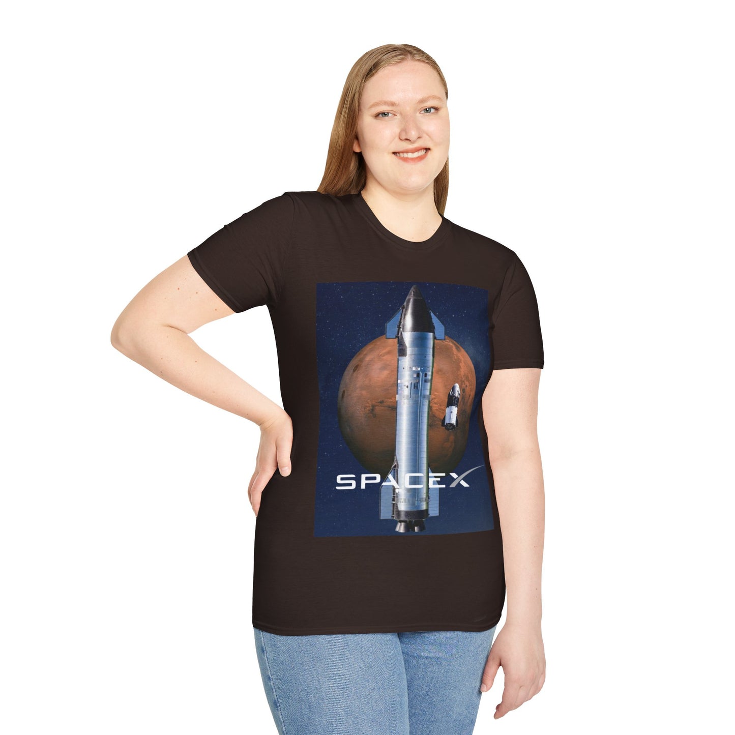 SpaceX Mars Unisex T-Shirt by cypherpunkgear.com